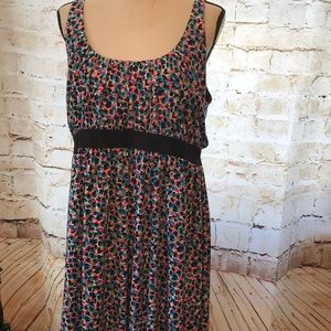 Multi color thin strap sleeveless dress